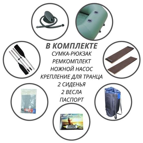 Лодка ПВХ Лодки Поволжья R-240 комплектация